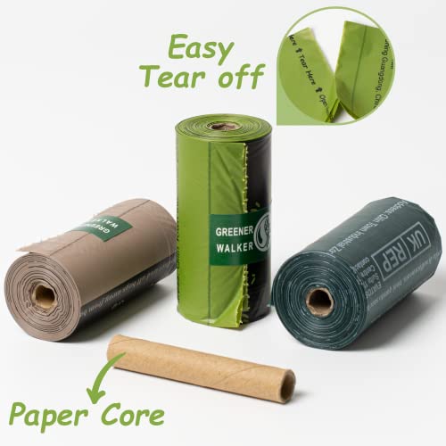 GREENER WALKER Poo Bags for Dog Waste, 540 Extra Thick Strong 100% Leak Proof Biodegradable Dog Poo Bags (Green) - Image 3