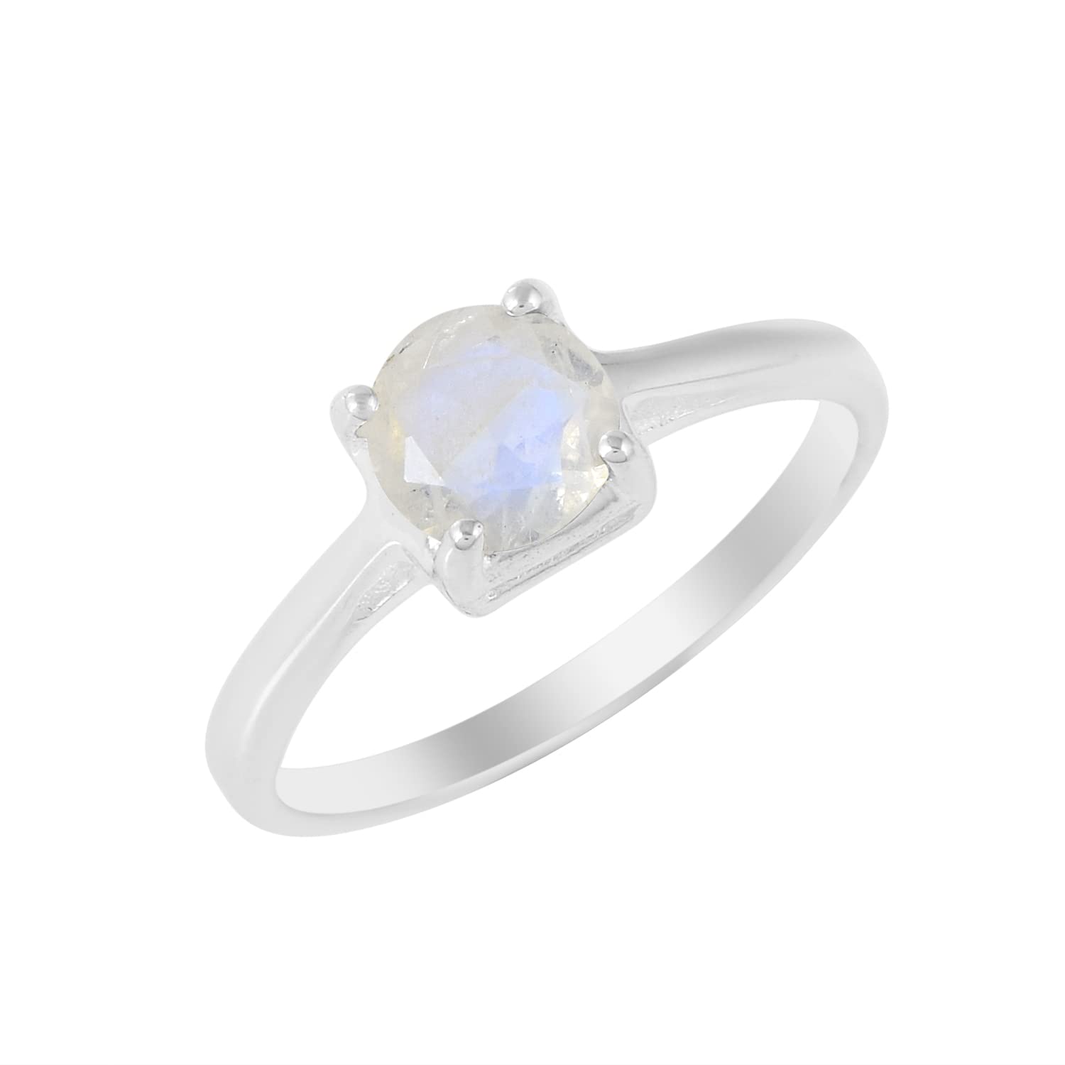 Bague de promesse argent et pierre de lune pour sceller votre amour unique