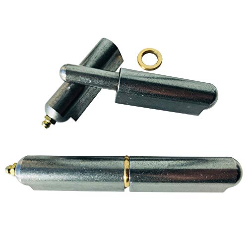 One 6" Bullet Hinge Steel Body & Pin, Brass Bushing & Grease Zerk 49753 #TOP7