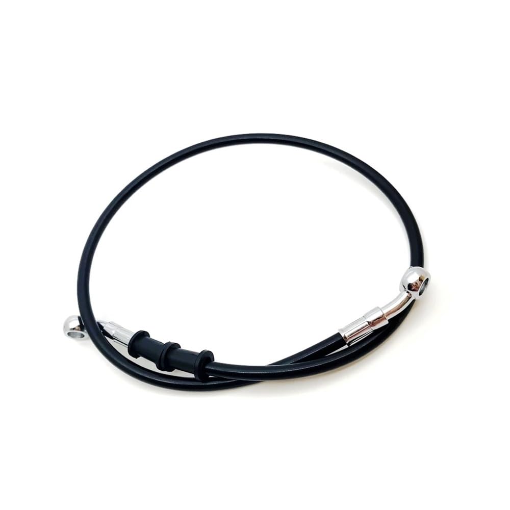 parties Flexible de frein hydraulique noir 28° 400 à 2200 mm, homologué DOT, câble tressé, raccord banjo 10 mm, compatible avec Kaw, YA et Hon.(600mm)