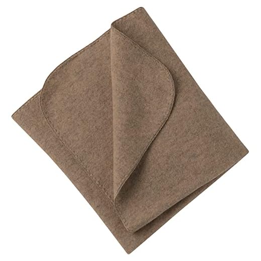 Ecoable Kids Thermal Throw: Organic Merino Wool Baby Receiving Blanket, 31x40 inches (Walnut)