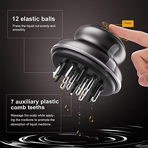 Scalp Applicator, Kimairay Oil Applicator Bottle Comb For Hair Care, Medicine Scalp Head Fluid Brush, Essential Oil Hair Treatment Device, Suitable For Home And Travel, With 30Ml Scale #TOP1