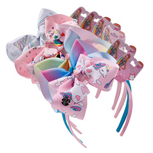 JBINNG Lot de 6 bandeaux pour bébé et enfant avec carte bandeau licorne, accessoires pour cheveux, accessoires de fête Cover