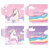 50 Pcs Unicorn Paper Napkins 6.5 x 6.5 Inches, Rainbow Birthday Theme Disposable Luncheon Dinner Party Napkins Cocktail Napkin for Unicorn Birthday Party Decorations (Unicorn)