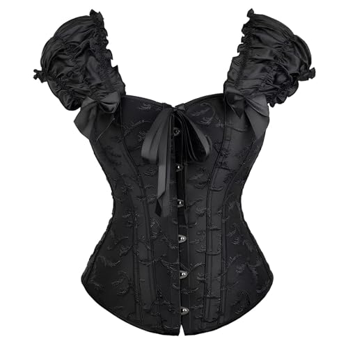 Corpete Corset Corselet Espartilho Modela Cintura Melhora Postura Alça Floral Linha Casual Preto M56
