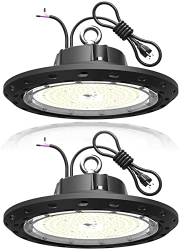 CHMLT 2Pack 240W UFO LED High Bay Light 36000LM 0-10V Dimmable (Eqv. to 1000W HPS/MH) High Bay Led Shop Lights 5000K for Workshop Warehouse Factory