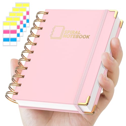 Cuaderno pequeño A6 en espiral con papel premium de 100g para una escritura suave y limpia