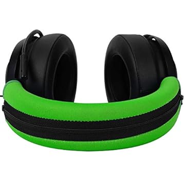 Jarmor Capa para cabeça Kraken V2 e Pro, protetor de substituição com zíper [fácil instalação] apenas para fones de ouvido Razer Kraken V2 e V2 Pro (almofada oval e redonda) (verde)