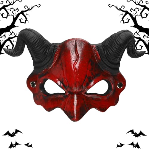 Rechory Máscara de miedo para adultos, accesorios festivos de cosplay, máscara facial de terror, para Halloween, fiesta de máscaras, club, adultos, festival, escenario, niños, amigos, hombres y