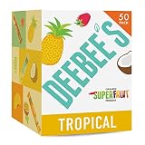 DeeBee's Organics Tropical SuperFruit Freezie, 100% Real Fruit Freezer Pops, No Added Sugar (Pack of