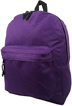 K-Cliffs Wholesale Case Lot Classic Backpack 16 inch Basic Bookbag School Book Bags