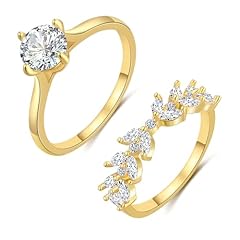 C-2pcs Diamond Ring