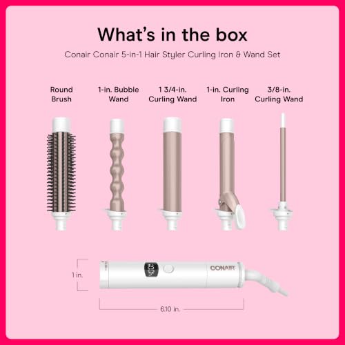 Conair 5-in-1 Double Ceramic Multi-Attachment Hair Styler by Conair - Image 7