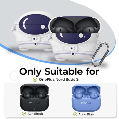 Image of Cartoon Silicone Case Cover Compatible for OnePlus Nord Buds 3r (2025) -Astronaut