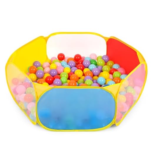 Eocolz Bällebad für Kinder, großes Pop-Up-Ballgäbe für Kleinkinder, Spielhaus, Baby-Laufstall, mit Basketballkorb und Aufbewahrungstasche mit Reißverschluss, 120 cm (Multicolor with mesh)