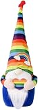 Decoraciones de escritorio coleccionable para el hogar, decoración de felpa arcoíris, adorno sueco, adorno de regalo Tomte Gnomie, decoración del hogar, granja, cocina, gorra colorida, Tela, normal