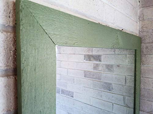 Shiplap Rustic Wood Framed Mirror, Handmade In The Usa, 20 Stain Colors, Shown In Avocado Green - Large Wood Framed Mirror, Bathroom Mirror, Wall Mirror, Entryway Mirror, Shabby Chic Decor #TOP2