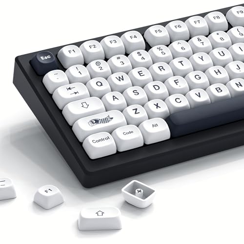 Womier MOA Keycaps, PBT Keyboard Keycaps for Mechanical Keyboard, Custom Cute Key caps Set Dye-Sublimation for 60% 65% 75% 100% Percent Cherry MX - Japanese Style