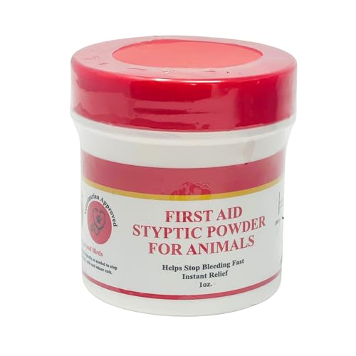 G.B.S Styptic Powder for Dogs, Cats, and Birds (1 oz) - Fast-Acting Blood Stop Powder for Pets & Animals - Quick Stop Bleeding Powder for Nail Clipping, Cuts & Grooming
