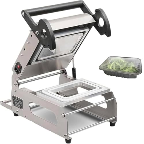YCNLYSSR Máquina de Sellado térmico de bandejas de Comida Comercial, máquina de envasado Manual a presión para Cajas de Comida para Llevar, 7-8 Veces por Minuto