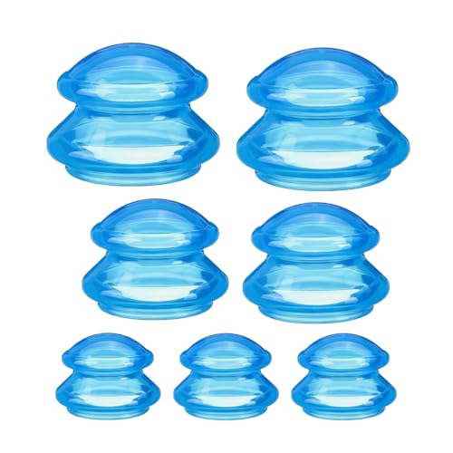 MEGYAD 7 Stück Professionelle Schröpftherapie Set: Silikon Schröpfen Schröpfgläser Silikon Anti Cellulite Cup Vakuum Schröpfen Massage Schröpfen Tassen Muskelentspannung für Masseur Heimgebrauch
