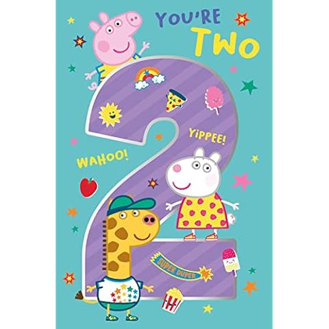 Official Peppa Pig 2nd Birthday Card Cover