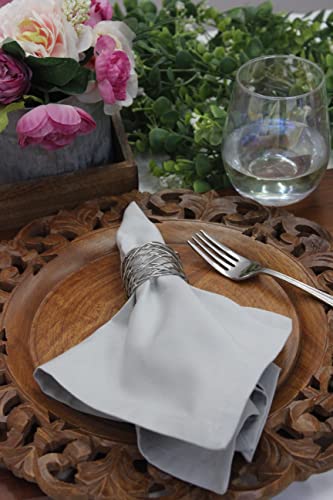 Cotton Craft Cloth Napkin - Set Of 12-100% Cotton Twill Table Napkins - Everyday Lunch Dinner Napkin Holiday Xmas Summer Birthday Party Gift - Soft Washable Absorbent Reusable Napkin - 18X18 - Grey #TOP2