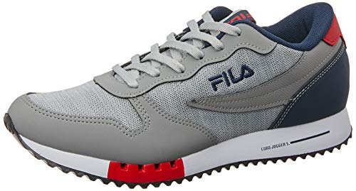 Tênis Euro Jogger Sport, FILA, Masculino, Cinza/Marinho/Vermelho, 40