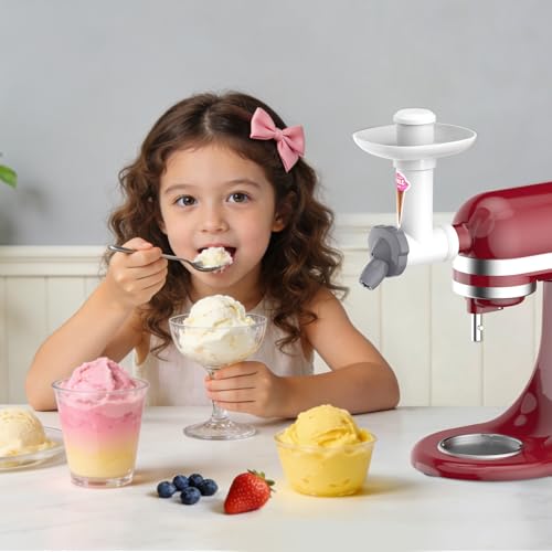 Ice Cream Maker Attachment for KitchenAid Stand Mixer, Dairy Free Frozen Fruit Soft Serve Dessert Machine, Frozen Yogurt & Sorbet Maker, Dishwasher Safe Kitchen Aid Attachment by OTOmitra — view 6