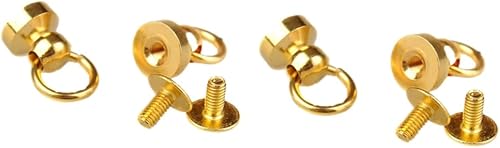 Miniatura 10 de EXCEART 18 juegos de remaches de cuero, remaches de latón, sujetadores de cuero, remaches de tornillo para tornillos de metal de latón, remaches de