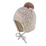  maximo Mini-Mütze, ausgenäht, Band Teddyoptik, Futter Made in Germany Sherpa