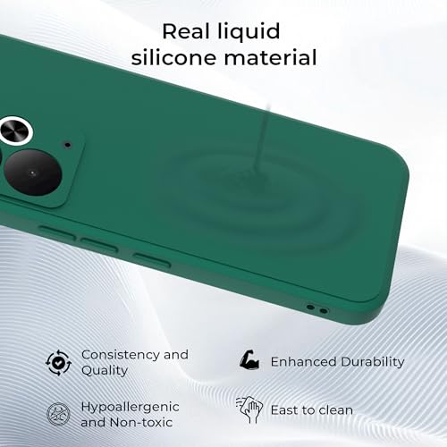 Image of A rtistque Back Cover Case for Realme 14T 5G with Camera Protection | Shockproof TPU|Stylish Protective Design|Slim Fit|Ultra Matte| Back Cover - Green