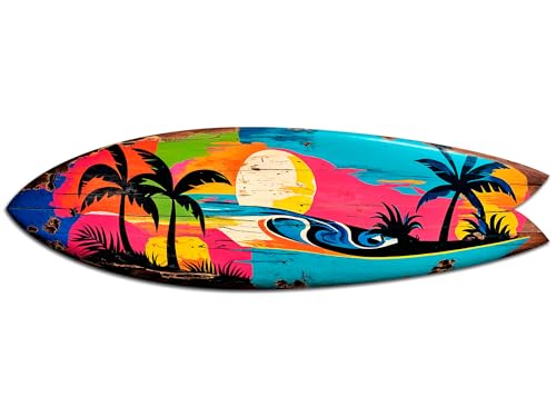 Planche surf déco tropical sunset pour remplacer vos cadres tristes