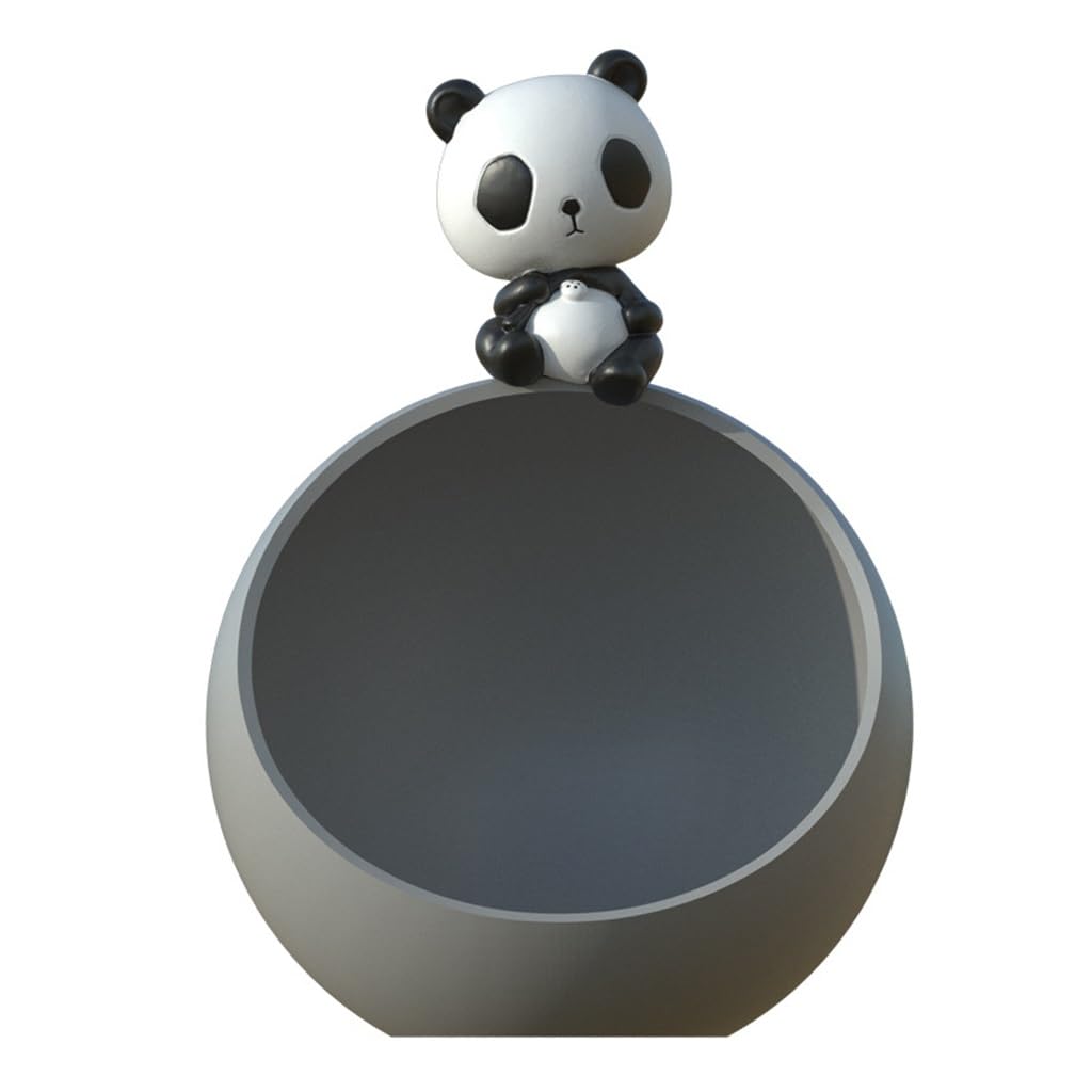 Bol à clés panda et plateau décoratif en résine pour l'organisation de la maison