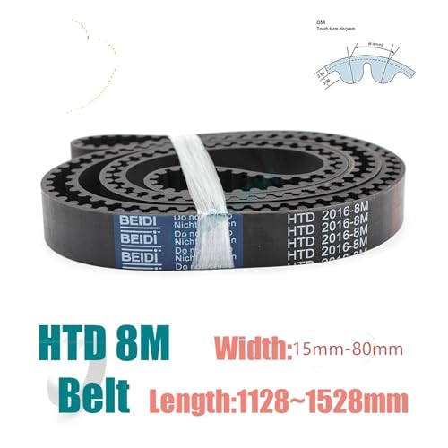 Courroie de distribution HTD 8M synchrone boucle fermée 1528mm 60mm