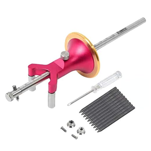 Newkiton Wheel Marking Gauge Multi with Dual Function, 1 Bearing Wheel Cutter For Soft Wood, 1 Locked Wheel Cutter For Hard Wood, 1 Metal Pin, 10 Woodworking Pencils, 1 Screwdriver Included