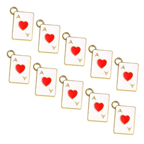 Abaodam 30 Pçs Pingente De Pôquer Faça Você Mesmo Pingentes De Cartão De Pôquer Faça Você Mesmo Ping