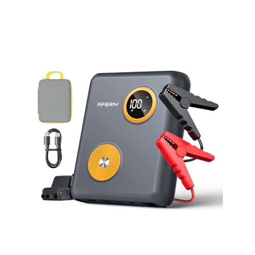 AFERIY 2000A UltraSafe Car Battery Jump Starter, 12V Jump Box with PD 60W Fast Charging, Portable Booster Power Bank for Up to 6.0L Gas & 3.0L Diesel Engines