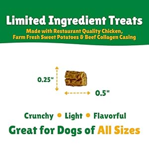 Lucky Premium Chicken Sweet Potato Training Treats – Small, Crunchy Sweet Potato and Chicken Dog Treats for Training Rewards, Bite Size for Small to Large Dogs (14 oz) Lucky Premium Chicken Sweet Potato Training Treats – Small, Crunchy Sweet Potato and Chicken Dog Treats for Training Rewards, Bite Size for Small to Large Dogs (14 oz)