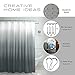 Creative Home Ideas - Textured Fabric Shower Curtain Set, Includes 12 Easy Glide Metal Rings, Modern Bathroom Décor, Machine Washable, Measures 70