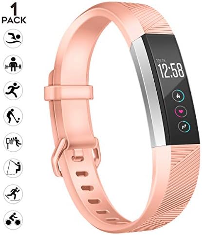 sunyfeel Replacement Bands Compatible for Fitbit Alta and Alta HR, Adjustable Soft Silicone Sport Wristband for Alta/Alta HR, Replacement Bands for Alta hr - Large Small Women Men