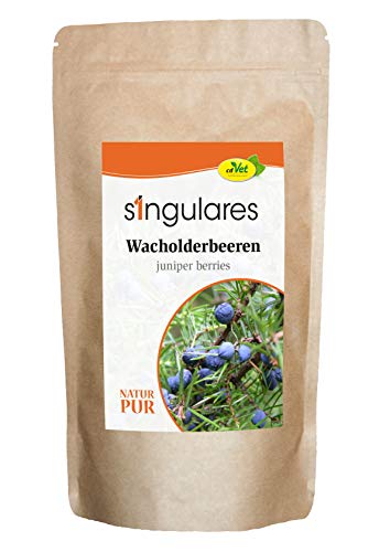 cdVet Naturprodukte Singulares Bayas de enebro 200 g - Bacterias - Limo - Dolor - Hierbas - 100% Bayas de enebro - 100% Natural -