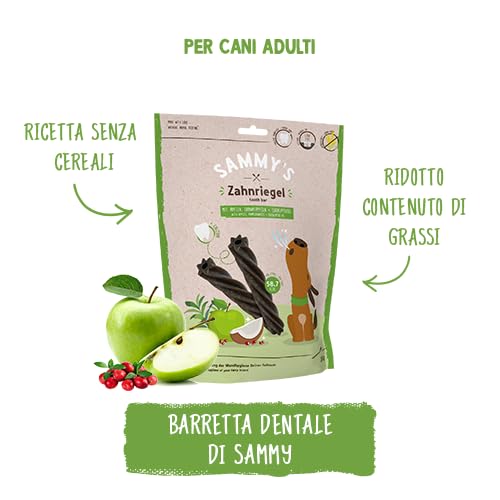 Sammy´s Zahnriegel | Lecker Duftende Kauriegel für Hunde | Zur Unterstützung der Mundhygiene |Getreidefrei| Natürlich|Fettarm| 6 x 250 g