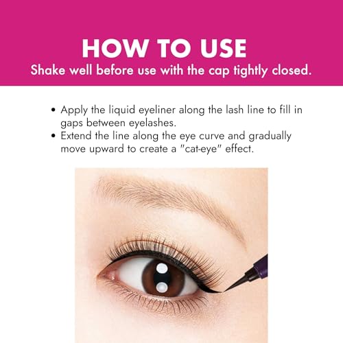 Heroine Make Eyeliner Líquido Negro Waterproof miniatura 5