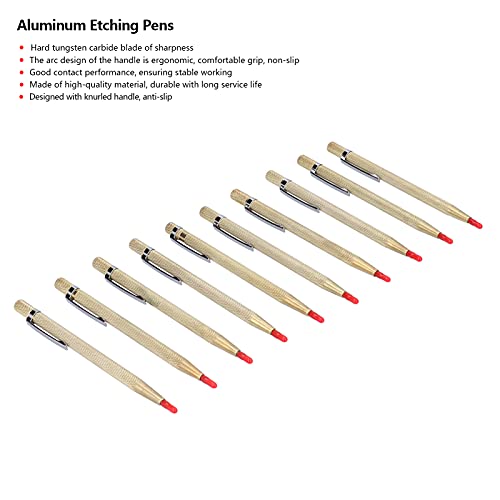 Ftvogue FTVOGUE8U16GISCAD-11 10Pcs Aluminum Etching Pens Tungsten Carbide Tip Scriber Marking Tool Etching Pens Set 10Pcs Included thumb #4