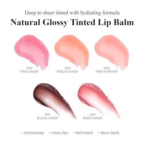 KYDA Tinted Black Lip Balm, Hydrating Sheer Formula Lip Balm, Natural Glossy Finish, Moisturizing Lip Care Balm for Dry Lips, Black Candy - Thumbnail 3