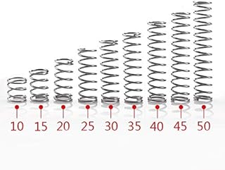 Ochoos 10Pcs 0.2mm Wire Diameter Stainless Steel Compression Spring Pressure Springs 1.5mm-2.5mm OD 5mm-50mm Length High Quality - (Dimensions: 0.2mmx2mmx15mm)
