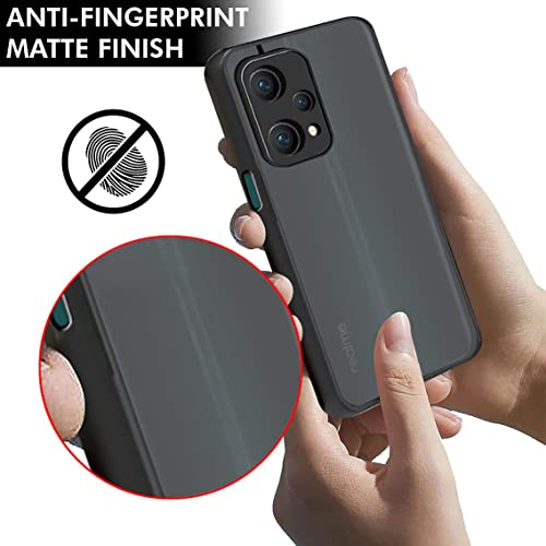 Image of TheGiftKart Translucent Hybrid Back Case Cover for Realme 9 Pro 5G | Smoked Matte Back | 360 Degree Protection | Protective Hard Back Case Cover for Realme 9 Pro 5G (PC & TPU | Black Bumper)