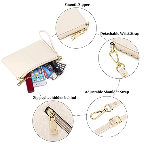 SENDEFN Leather Wristlet Clutch Small Women Crossbody Shoulder Bag Wallet Purses RIFD Card Slots by SENDEFN - Image 5