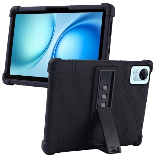 MEMELOKA Hülle für DOOGEE Tab G5 10 Zoll, Weiche & Leichte Silikon Stoßfest Schutzhülle mit Ständer[rutschfest][Kratzfest], Schwarz